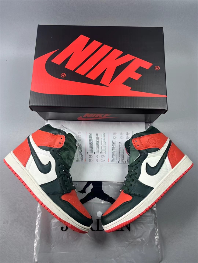 Women's Running Weapon Air Jordan 1 Red/Black/White Shoes 0456